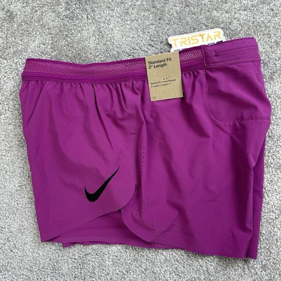 Nike AeroSwift Dri-Fit ADV 2" Running Shorts Mens Size Medium Fuchsia FN3349-518 - Picture 1 of 10